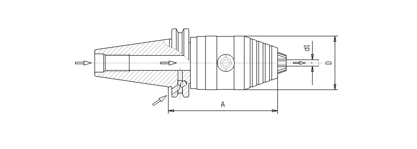 CNC-Bohrfutter Zeichnung