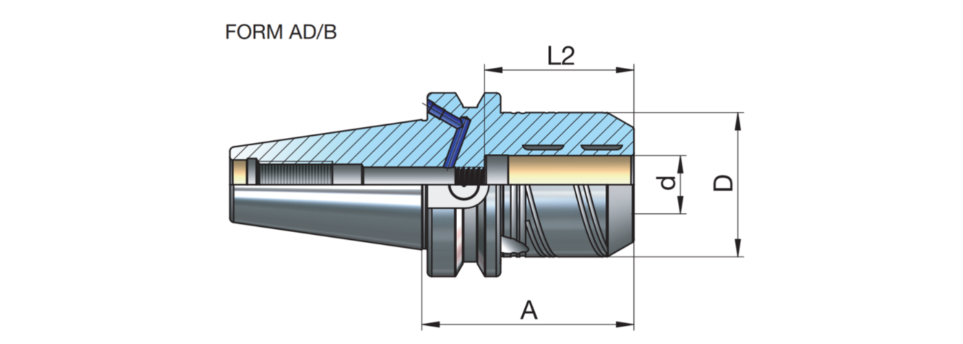 Zeichnung Hydrodehnspannfutter kurz / schwer  MAS403BT