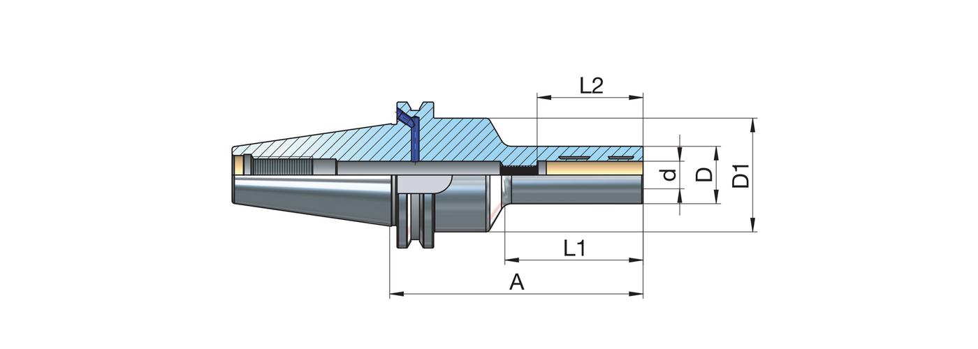 Zeichnung Hydrodehnspannfutter schlank