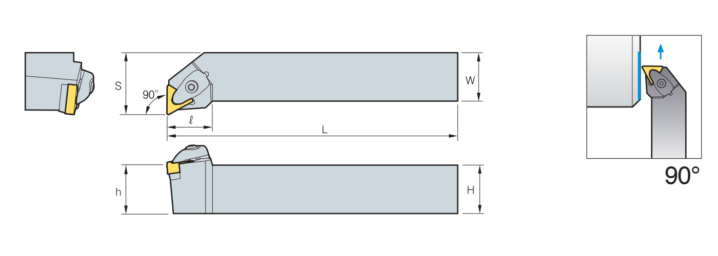 Zeichnung Klemmhalter DTFN R/L