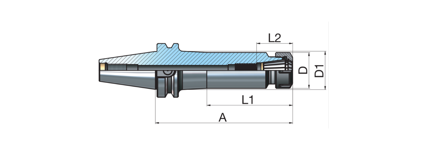 Zeichnung Spannzangenfutter MAS403BT