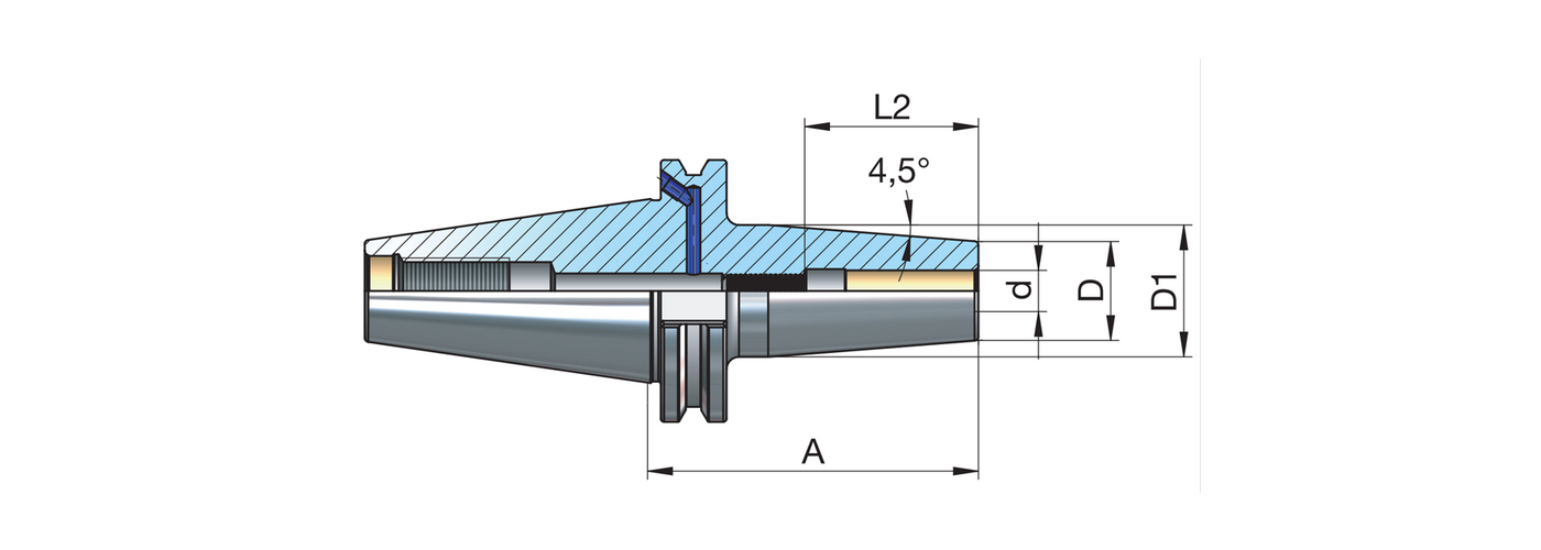 Zeichnung Schrumpffutter mit Steilkegel