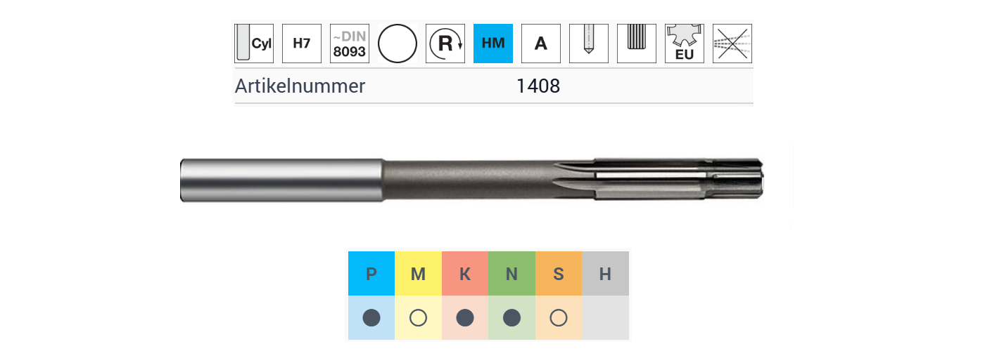 Maschinenreibahle Gühring 1408