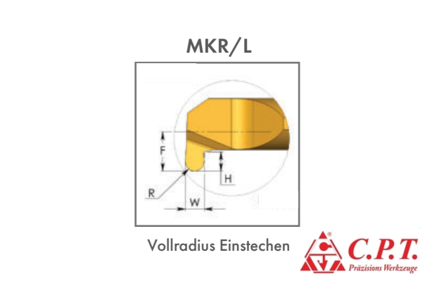 Vollradius Einstechen