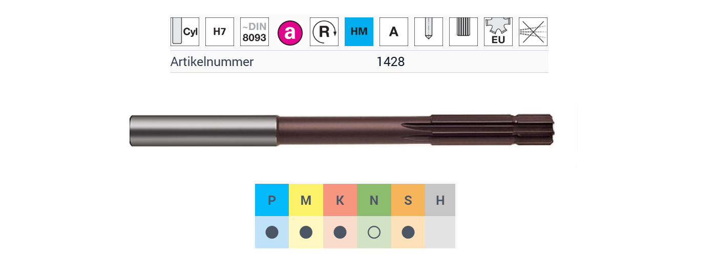 Maschinenreibahle Gühring 1428