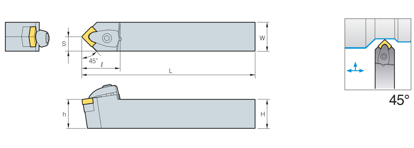 Zeichnung Klemmhalter DSDNN R/L
