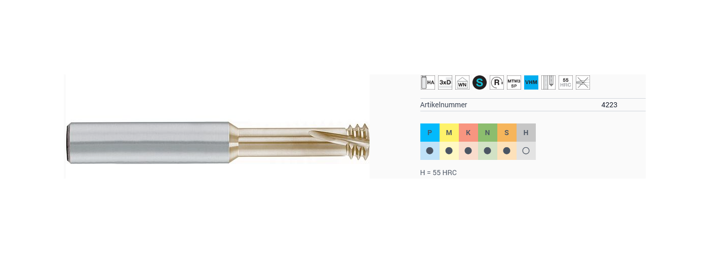 Mikro-Gewindefräser für UNC/UNF-Gewinde