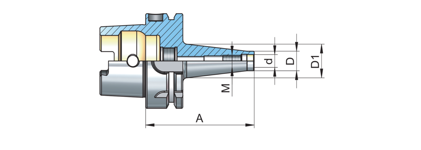 Zeichnung Einschraubaufnahme HSK
