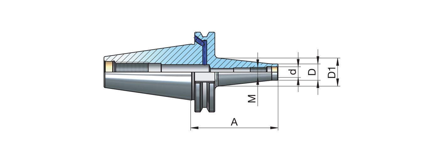Zeichnung Fräseraufnahmen für EInschraubfräser mit Steilkegel