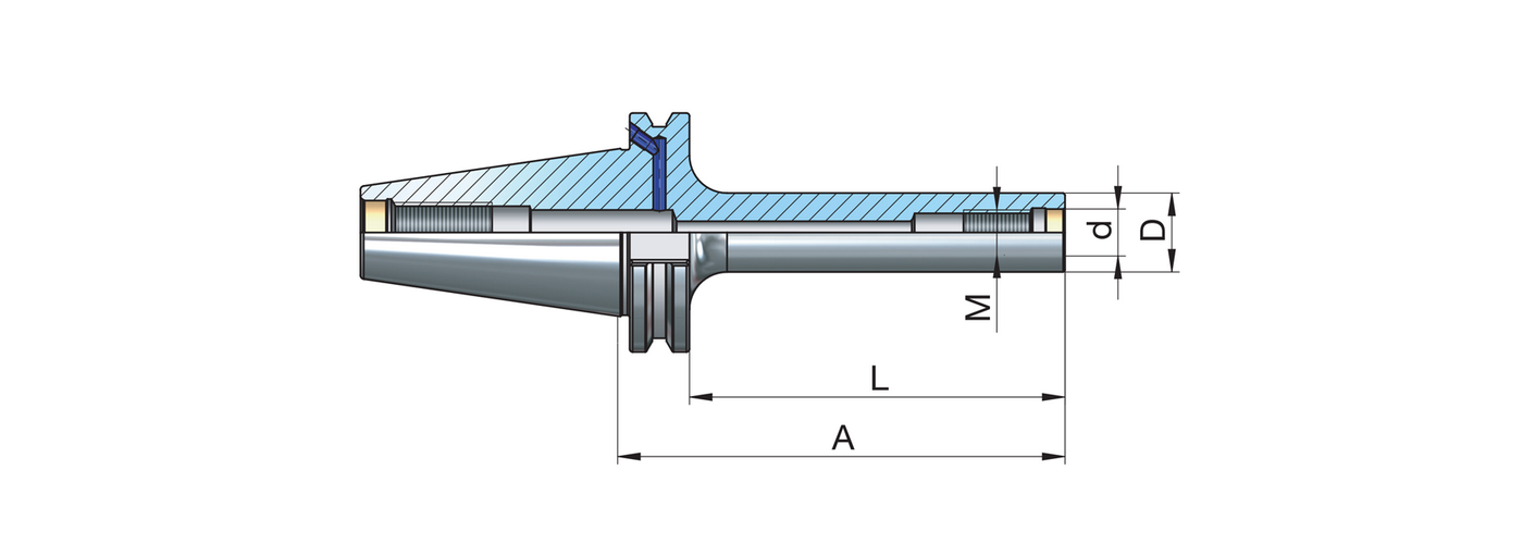 Zeichnung Fräseraufnahme für Einschraubfräser schlank
