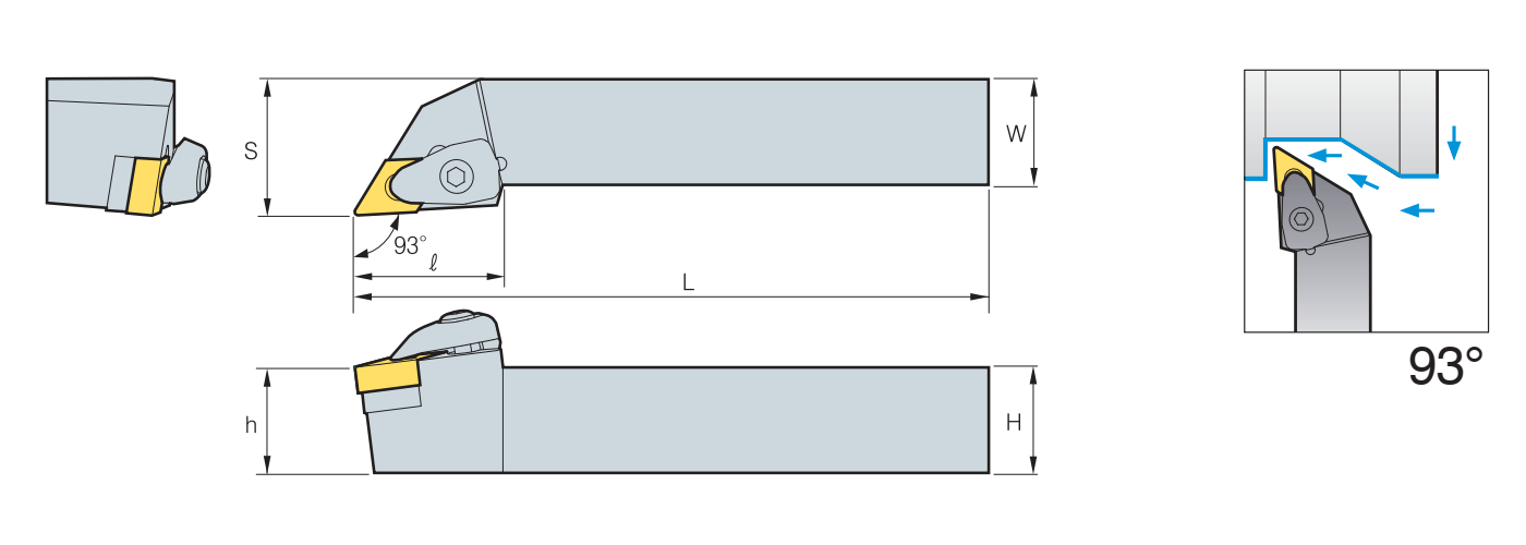 Zeichnung Klemmhalter DDJN R/L