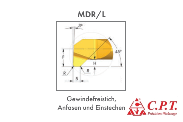Gewindefreistich, Anfasen und E Einstechen