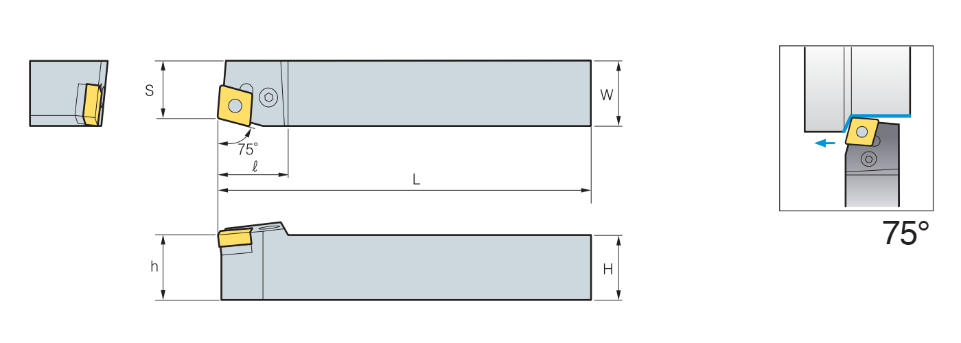 Zeichnung Klemmhalter PCBN R/L