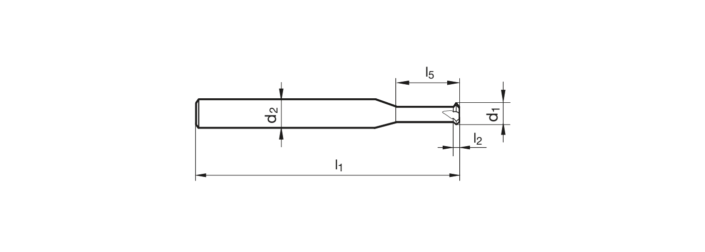 Mikrogewindefräser Zeichnung