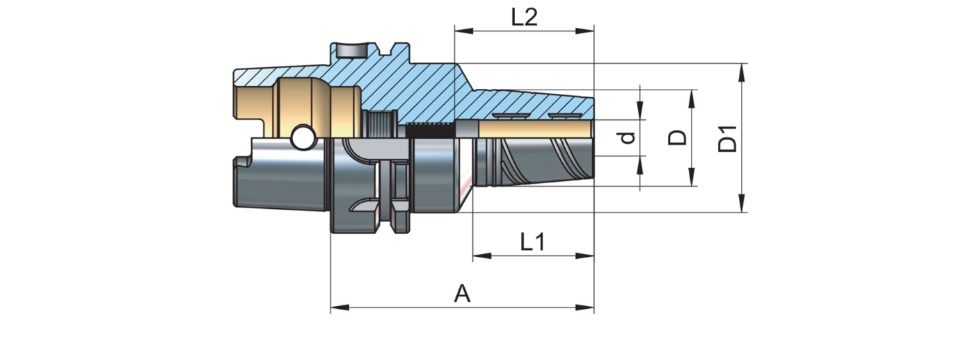 Zeichnung Hydrodehn Spannfutter HSK