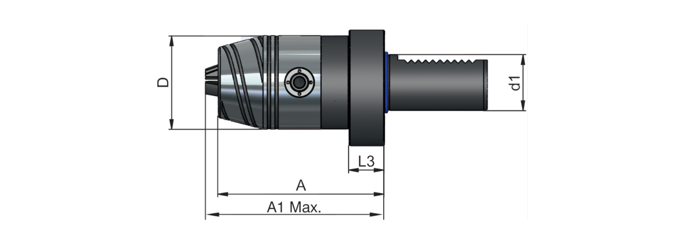Zeichnung NC-Bohrfutter VDI
