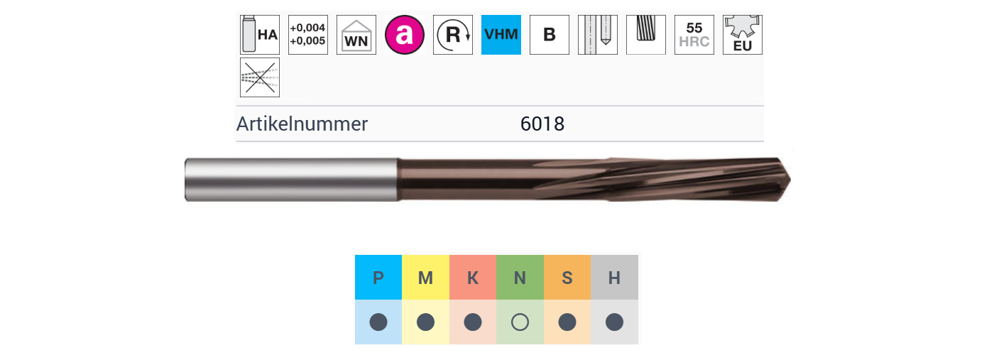 Maschinenreibahle Gühring 6018