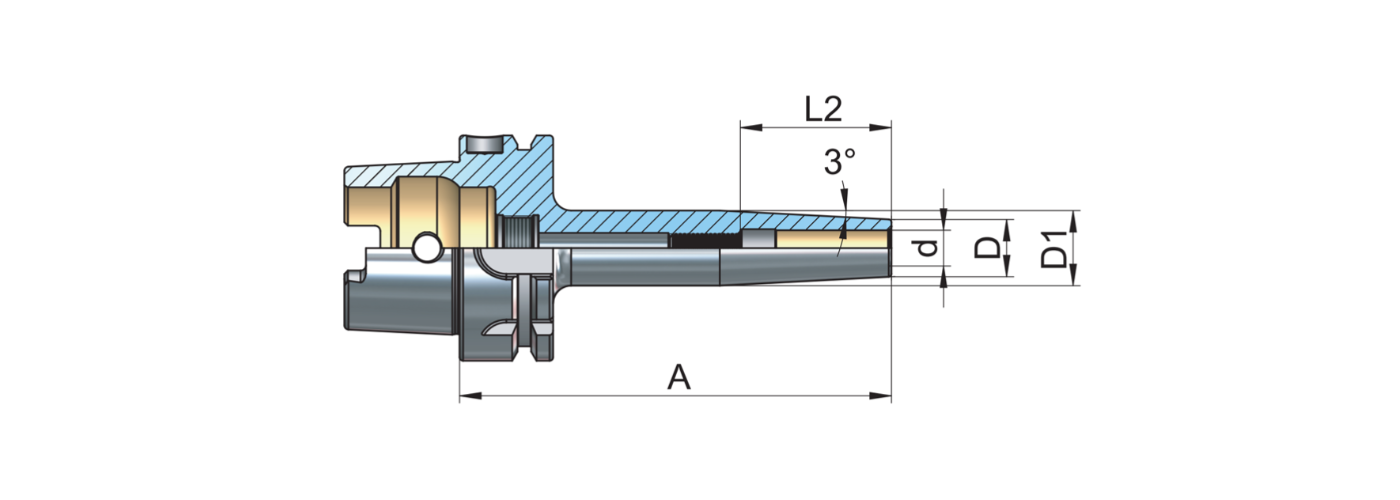 Zeichnung Schrumpffutter schlank HSK