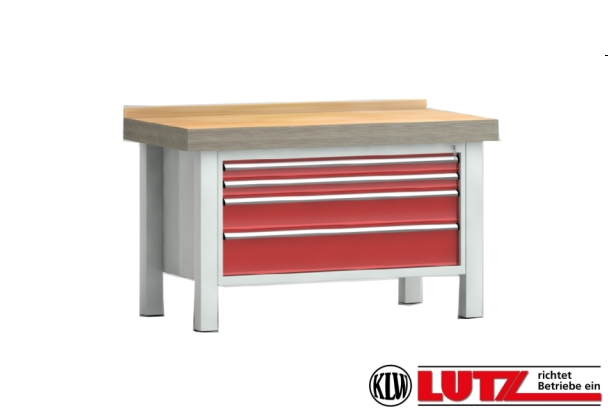 Schwerlastwerkbank mit Schubladen