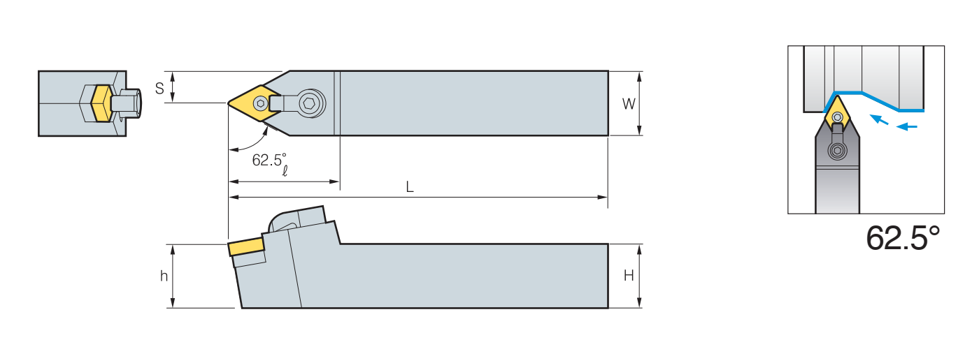 Zeichnung Klemmhalter MDNNN