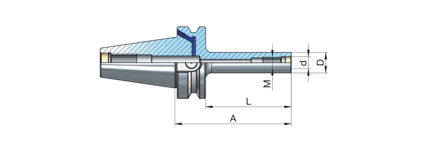 Zeichnung Einchraubaufnahme MAS403BT