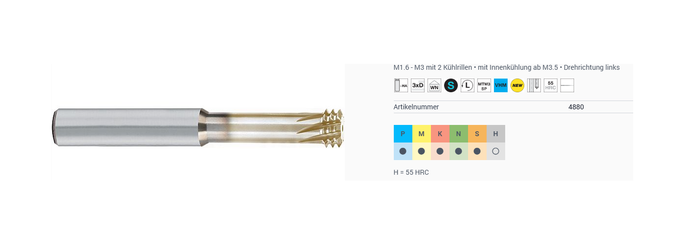 Mikro-Gewindefräser für UNC/UNF-Gewinde