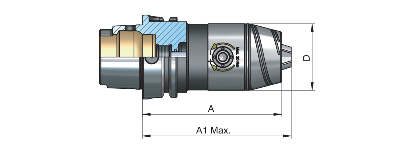 Zeichnung NC Bohrfutter HSK