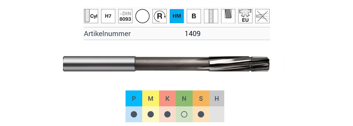 Maschinenreibahle Gühring 1409