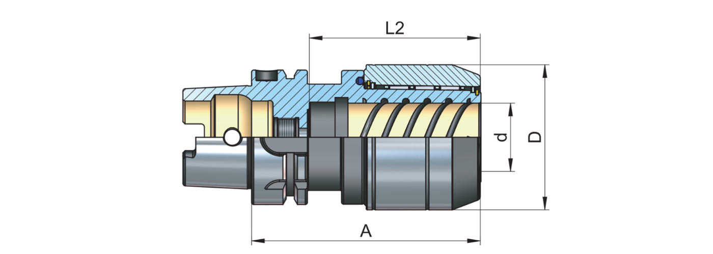 Zeichnung Kraftspannfutter HSK