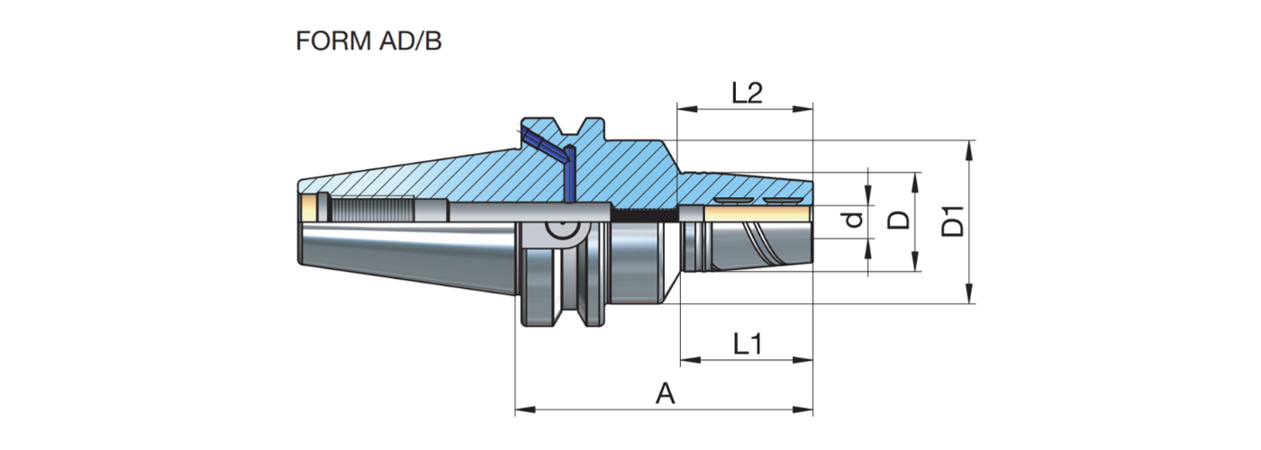 Zeichnung Hydrodehnspannfutter MAS403BT