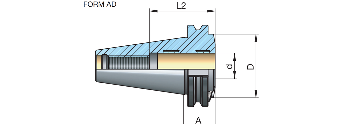 Zeichnung Hydrodehnspannfutter kurz