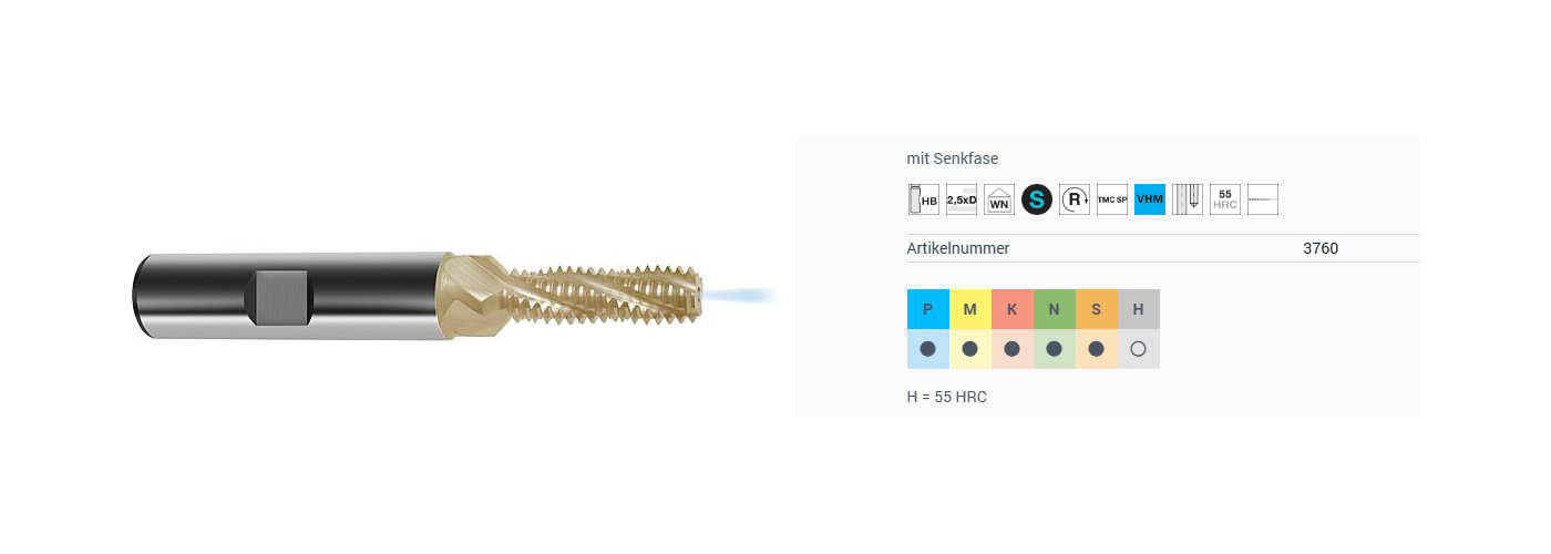 Gewindefräser für Metrische ISO-Gewinde