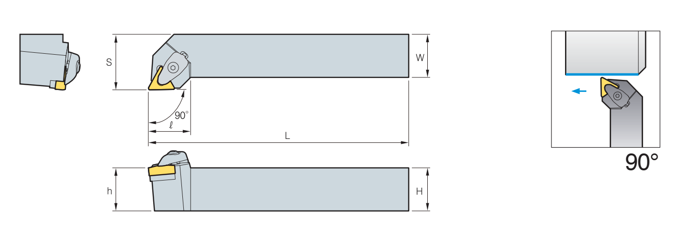 Zeichnung Klemmhalter DTGN R/L