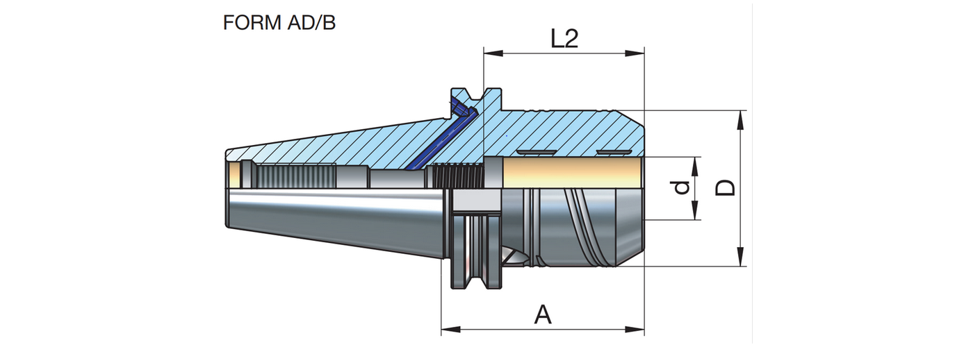 Zeichnung Hydrodehnspannfutter kurz