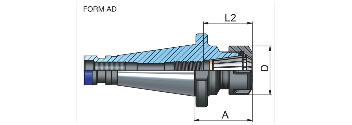 Zeichnung Spannzangenfutter DIN 2080